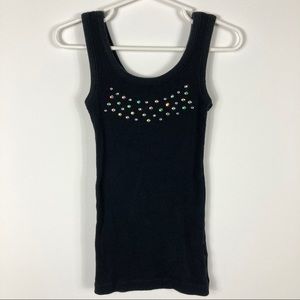 Cherokee Girl's Black Tank W/ Embellishments Size XS